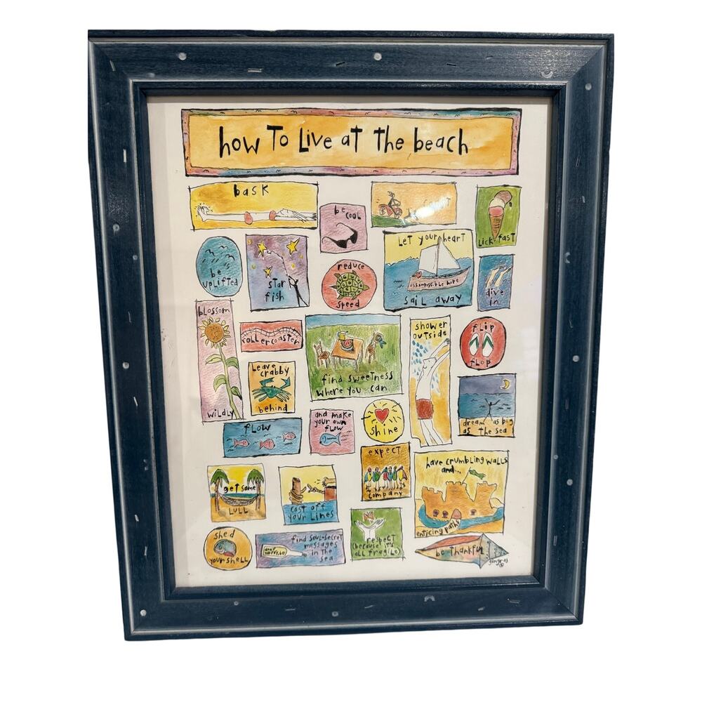 How To Live At The Beach Framed Print
